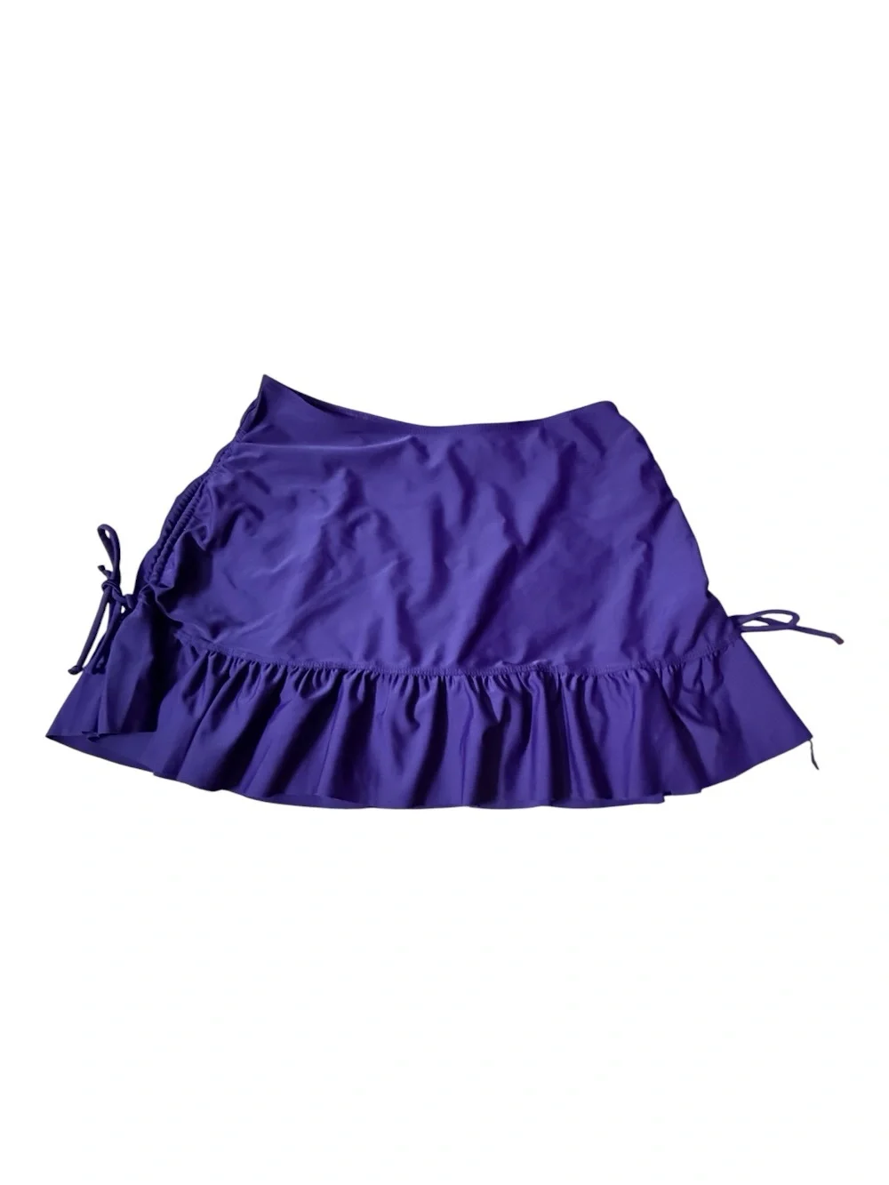 Purple Ruffle Swim Skirt